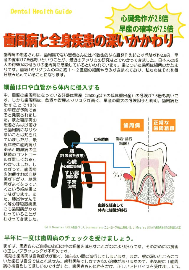 歯周病と全身疾患の深いかかわり