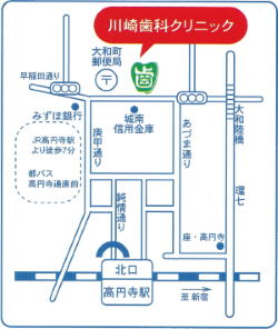 川崎歯科の地図画像